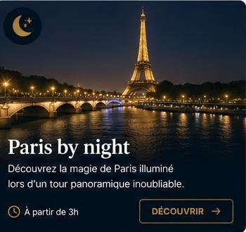 Paris by night — Découvrez la magie de Paris illuminé, à partir de 3h